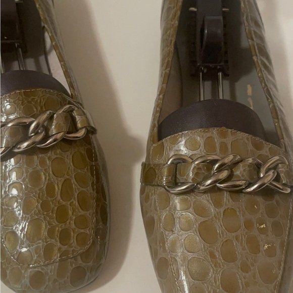 Enzo Angeloni, beautiful lime color, leather shoes with the thick silver chain - Picture 3 of 10